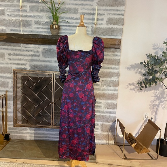 Multi color silky stretch for Love and Lemons dress - Picture 7 of 9